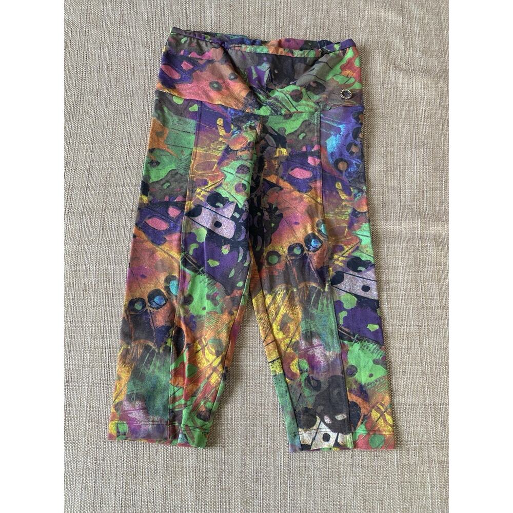 Bluefish Sport Urban Full Capri Pants Multicolor Abstract Print Size S M